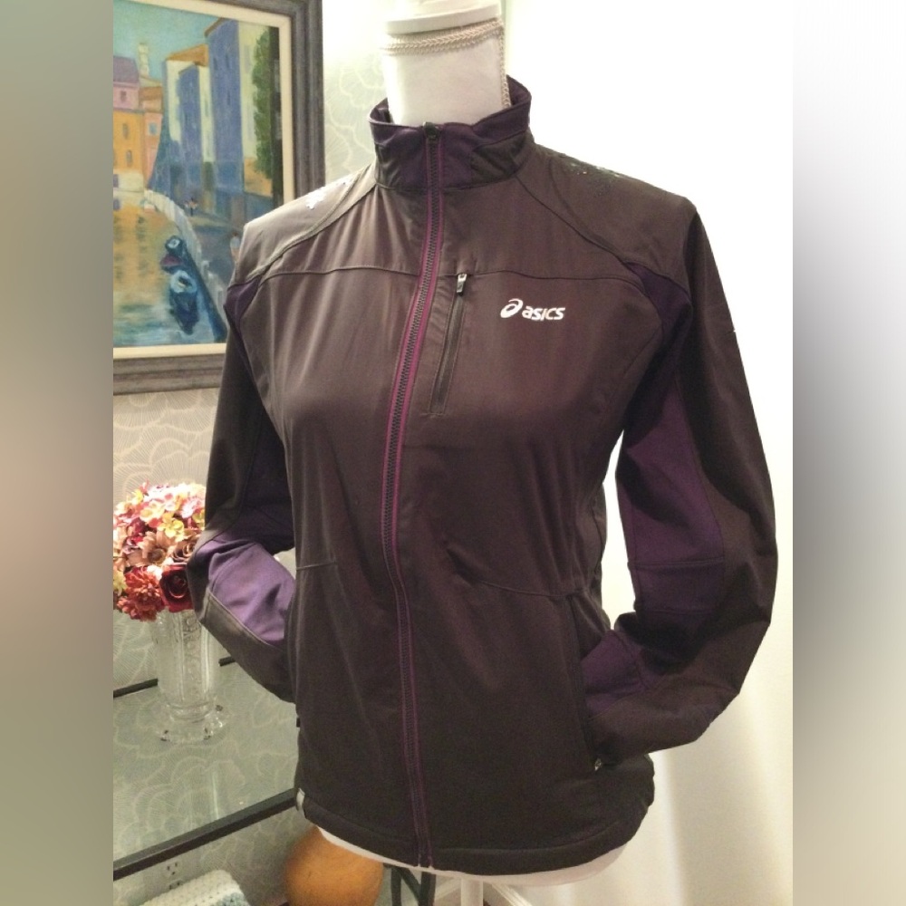 PRICE DROP! Asics Gray and Purple Athleisure Jacket